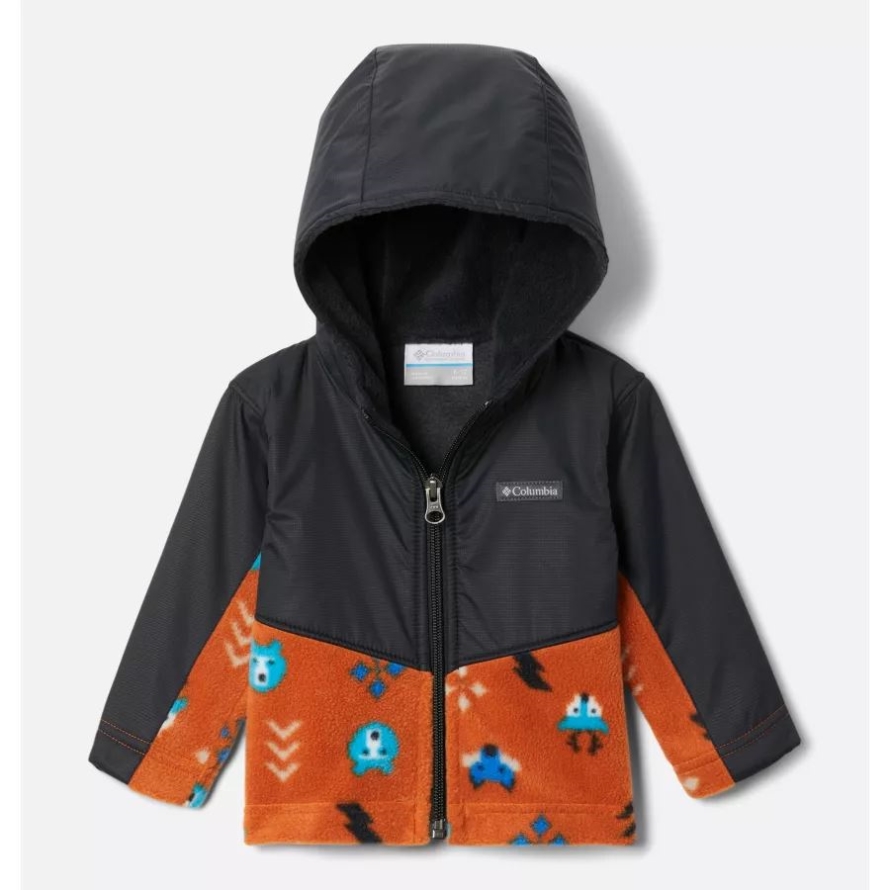 Columbia Warm Copper Woodlands/Black Kids' Infant Steens Mountain Overlay Hooded Jacket