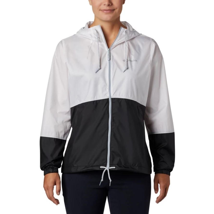 Columbia White/Black Women's Flash Forward Windbreaker