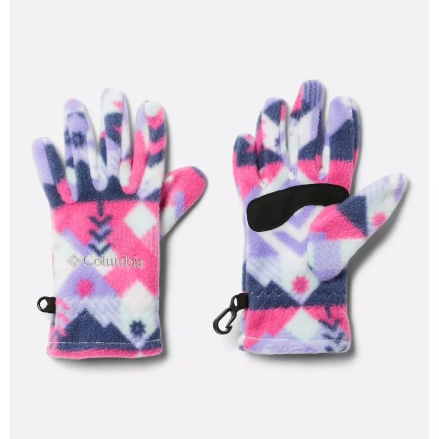 Columbia White Checkpoint Kids' Fast Trek Fleece Gloves