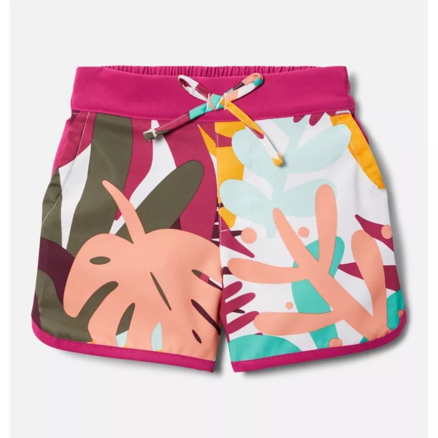 Columbia White In The Leaves Girls' Toddler Sandy Shores Board Shorts