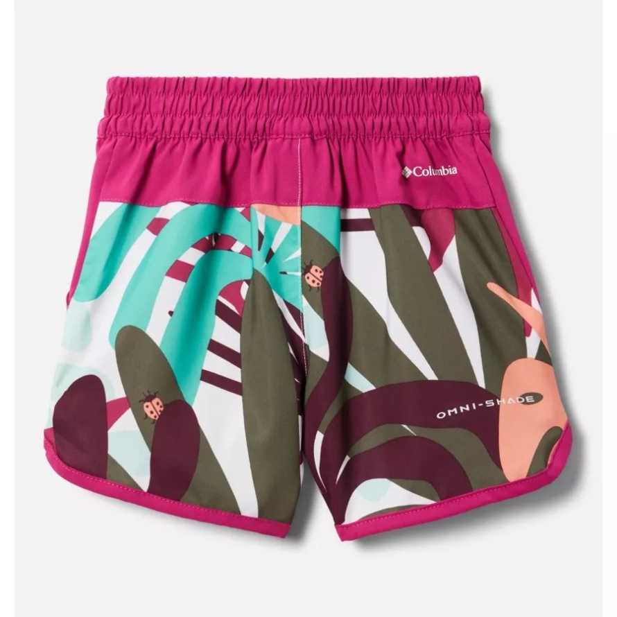 Columbia White In The Leaves Girls' Toddler Sandy Shores Board Shorts