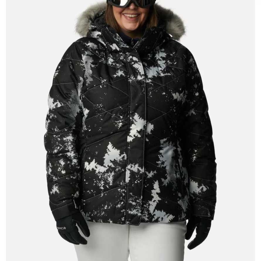Columbia White Lookup Print Women's Lay D Down II Jacket Plus Size