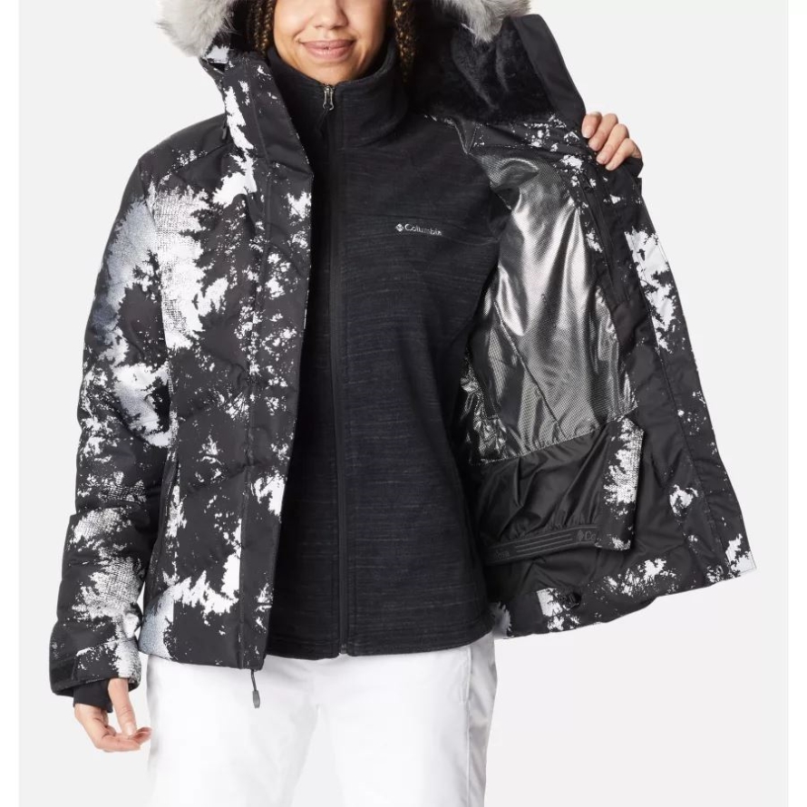 Columbia White Lookup Print Women's Lay D Down II Jacket