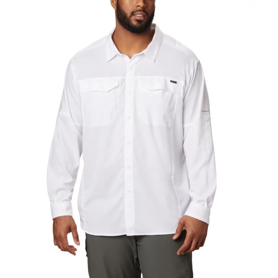 Columbia White Men's Silver Ridge Lite Long Sleeve Shirt