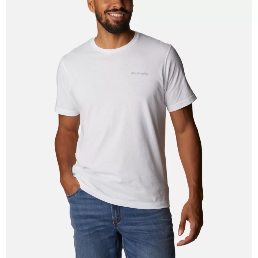 Columbia White Men's Thistletown Hills Short Sleeve Shirt