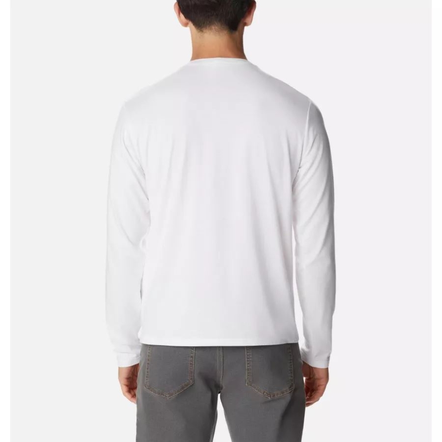 Columbia White/Winter Fanatic Men's Sun Trek EU Long Sleeve Graphic T-Shirt