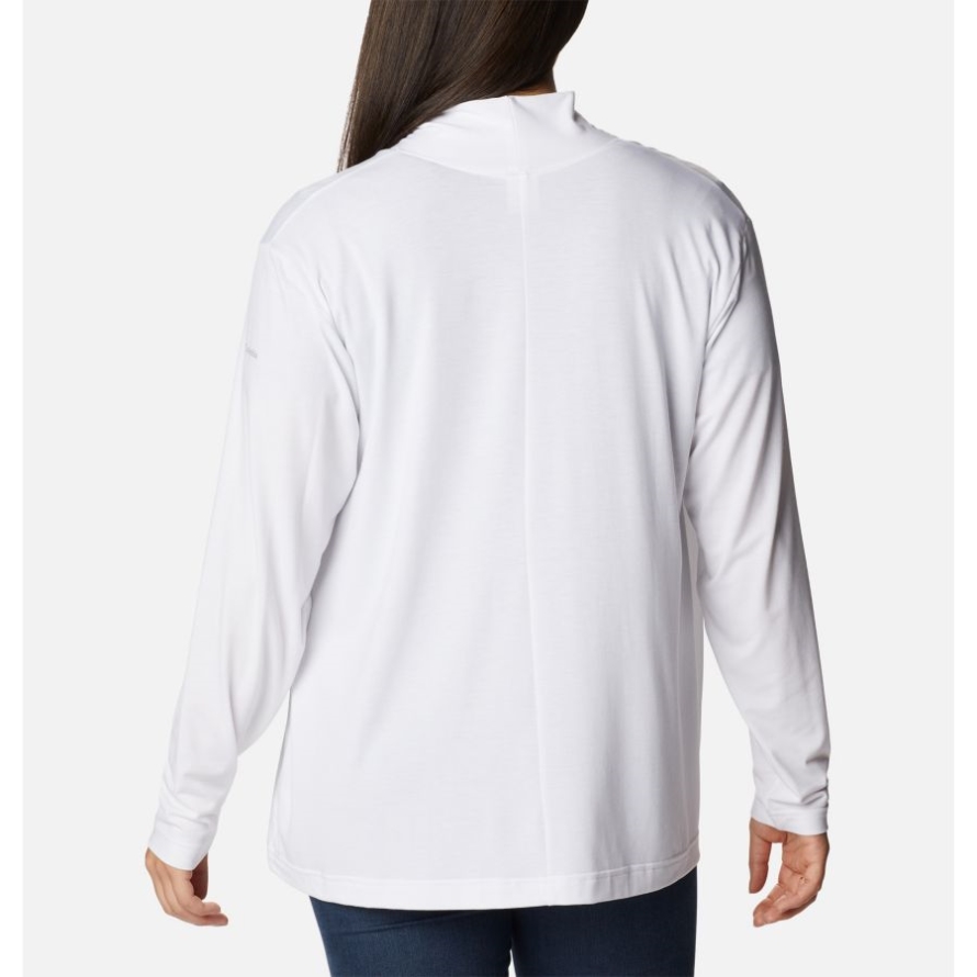 Columbia White Women's Anytime Knit Layering Long Sleeve Shirt