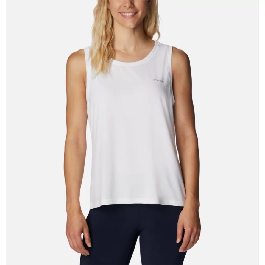 Columbia White Women's Anytime Knit Tank
