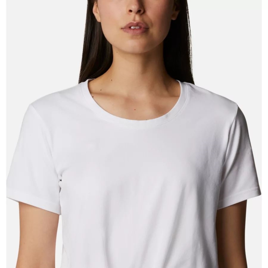 Columbia White Women's Columbia Trek Short Sleeve Shirt