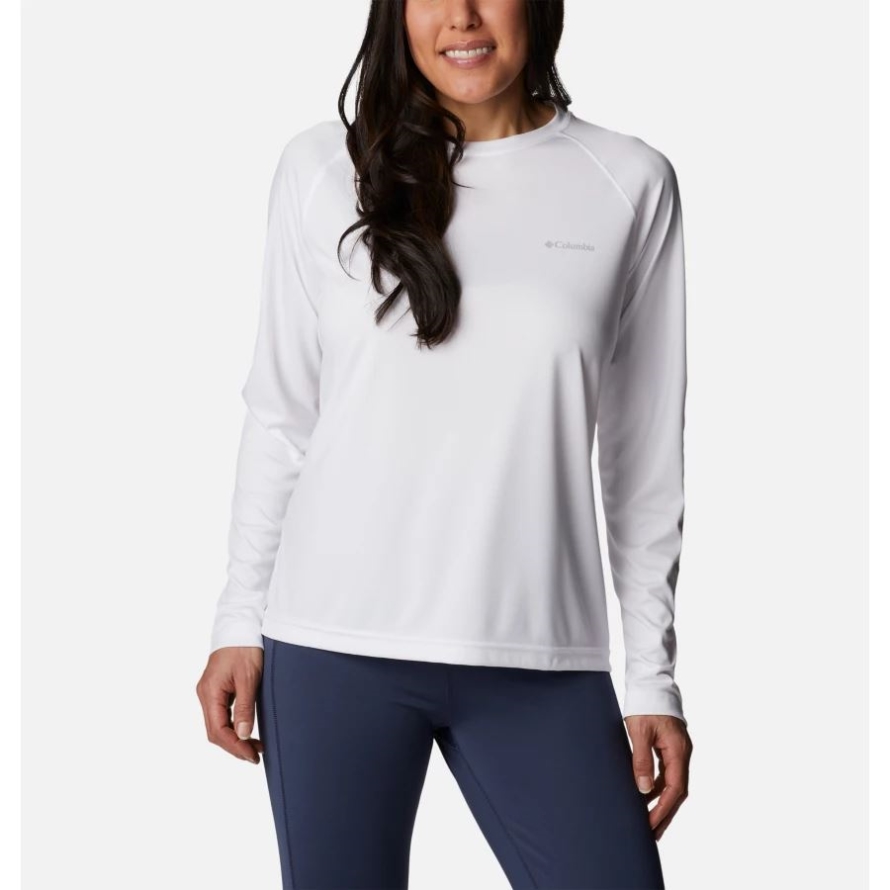 Columbia White Women's Fork Stream Long Sleeve Shirt