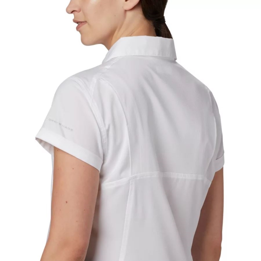 Columbia White Women's Silver Ridge Lite Short Sleeve