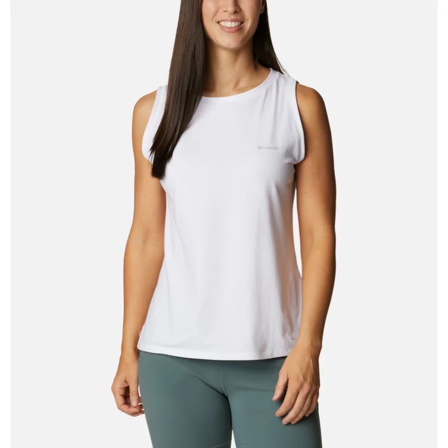 Columbia White Women's Sun Trek Tank
