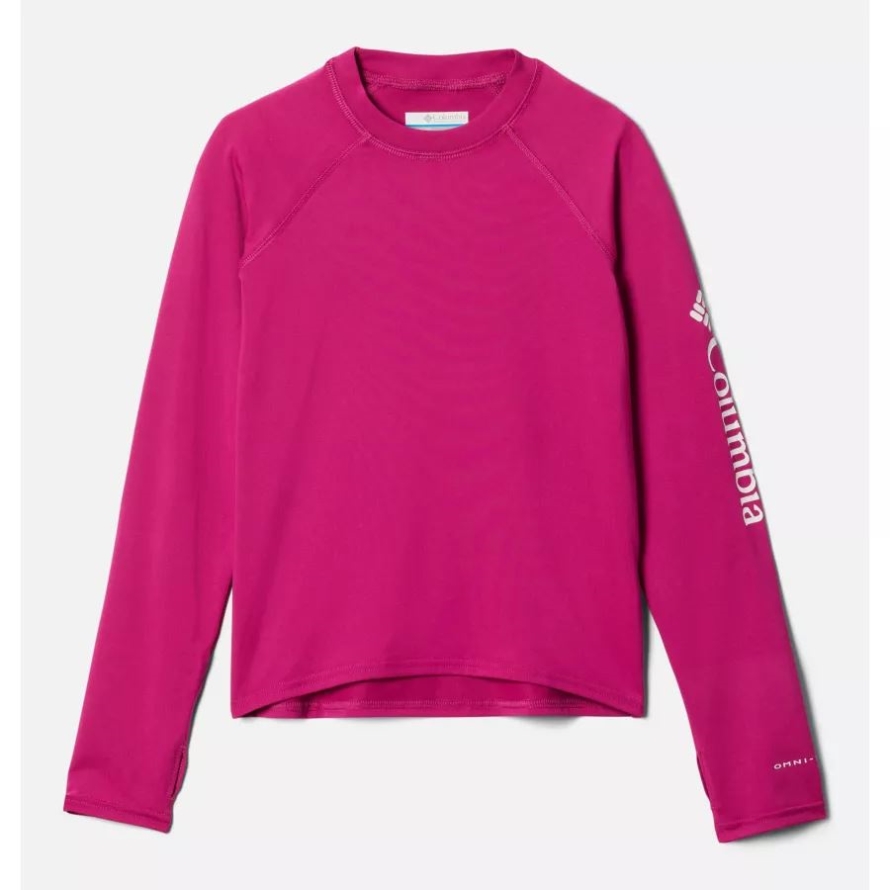 Columbia Wild Fuchsia Kids' Sandy ShoresLong Sleeve Sunguard Shirt