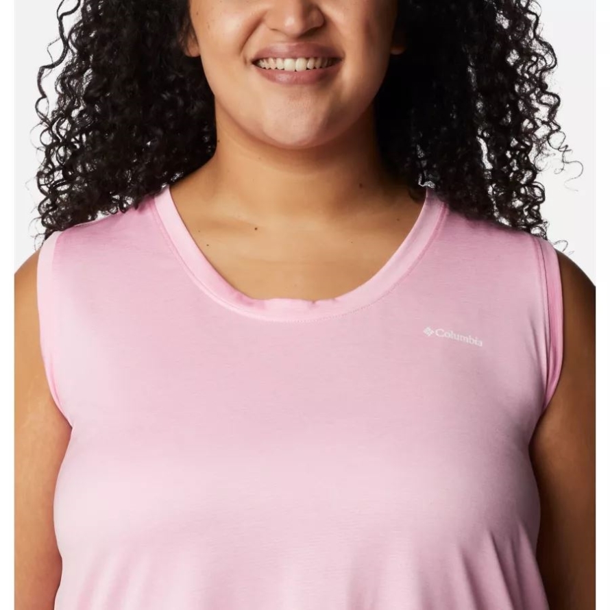Columbia Wild Rose Heather Women's Columbia Hike Tank Plus Size
