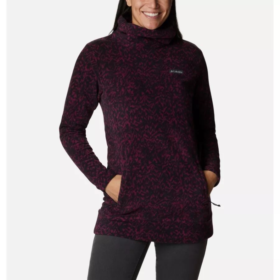 Columbia Women's Ali Peak Fleece Tunic Marionberry Terrain Print