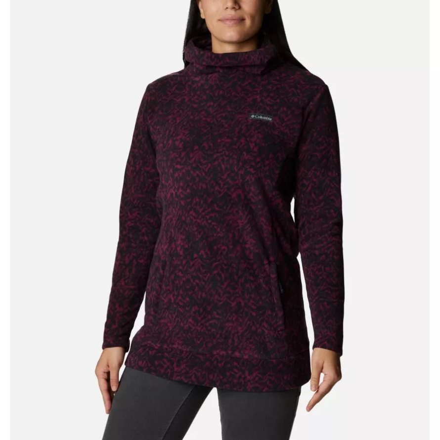 Columbia Women's Ali Peak Fleece Tunic Marionberry Terrain Print