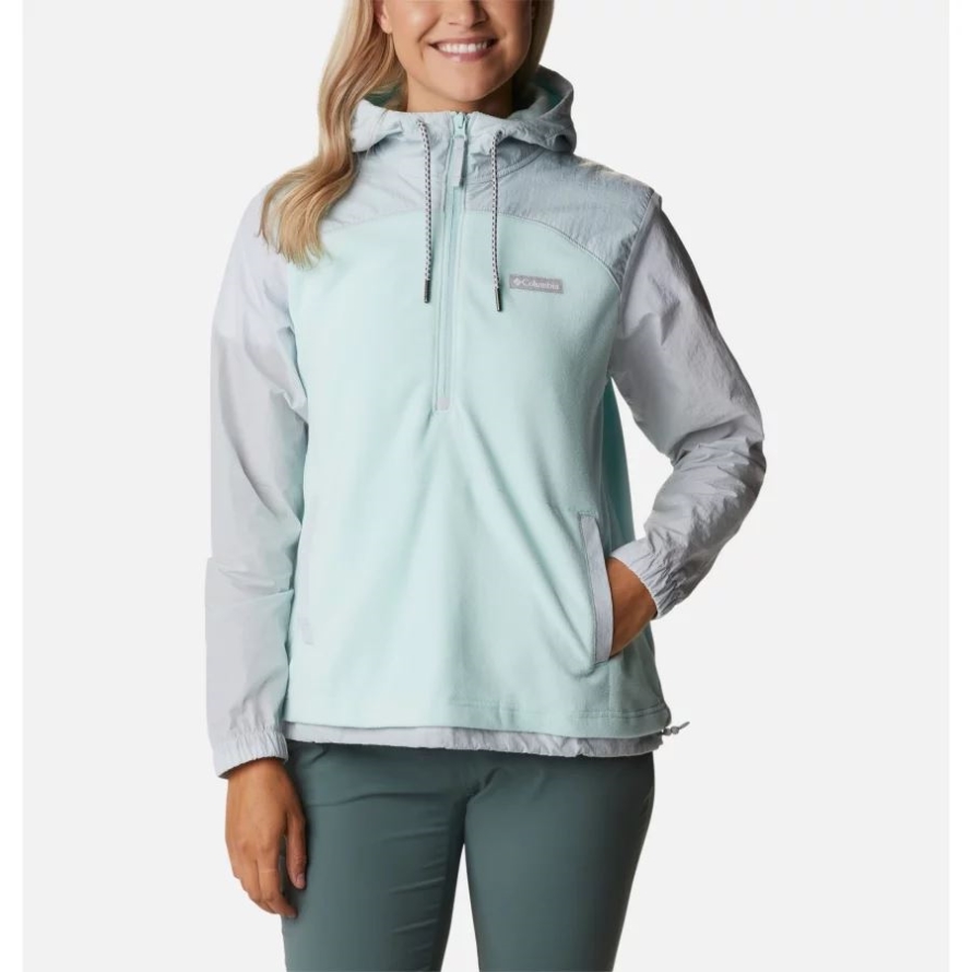 Columbia Women's Ali Peak Overlay Hooded Fleece Icy Morn/Cirrus Grey