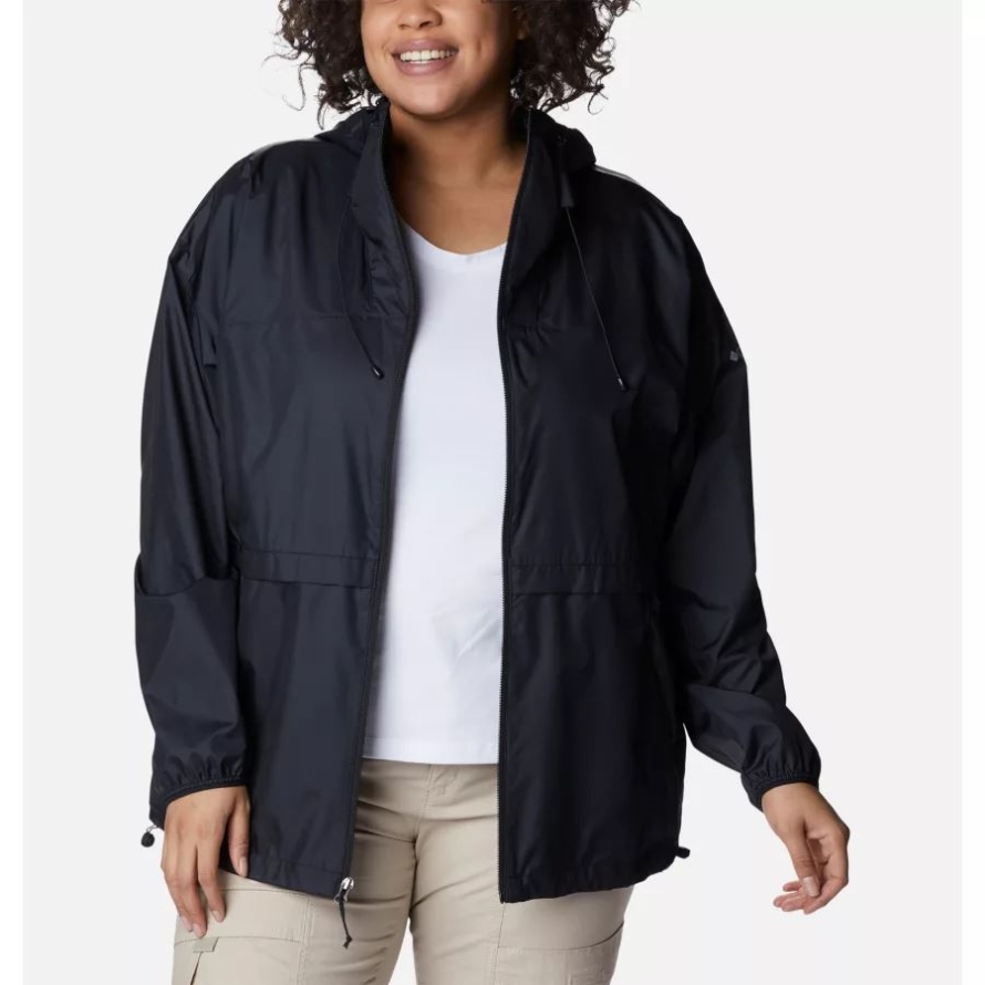 Columbia Women's Alpine Chill Windbreaker Jacket Plus Size Black