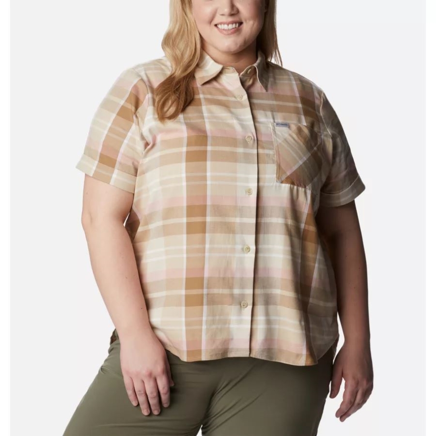Columbia Women's Anytime Casual Stretch Short Sleeve Shirt Plus Size