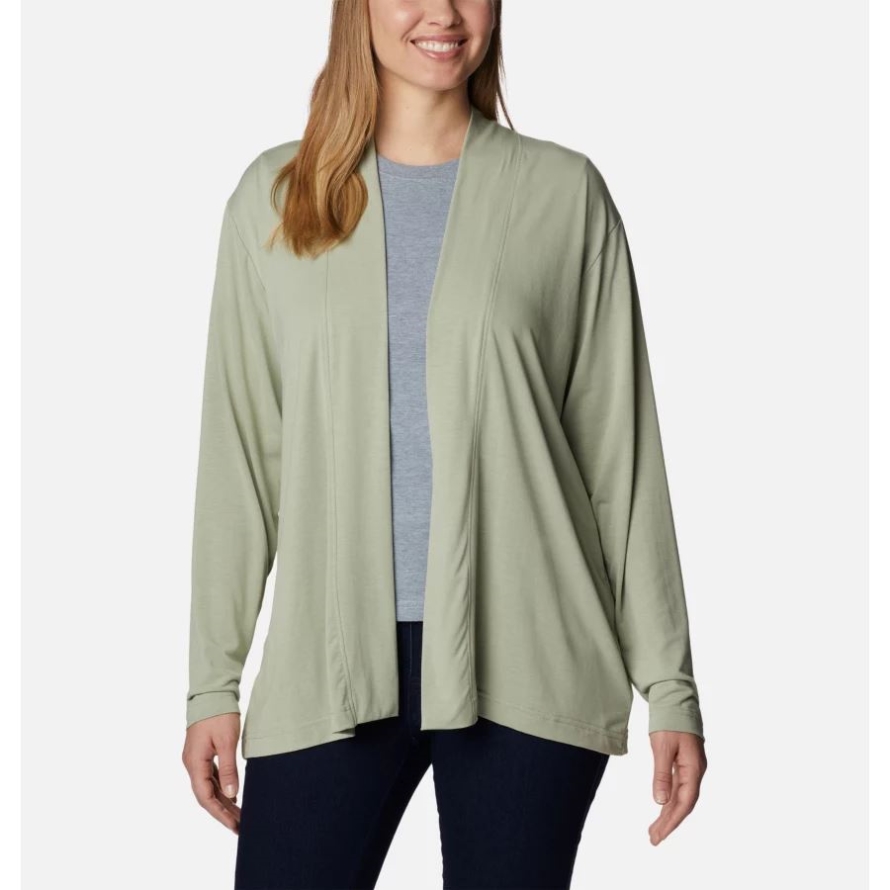 Columbia Women's Anytime Knit Layering Long Sleeve Shirt Safari