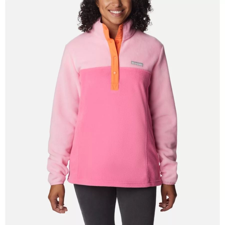 Columbia Women's Benton Springs 1/2 Snap Pullover Wild Geranium/Wild Rose