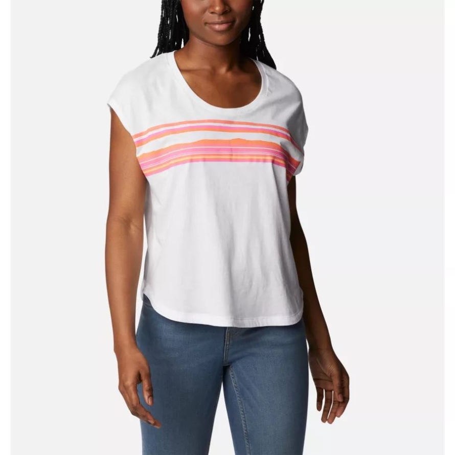 Columbia Women's Bluebird Days Modern T-Shirt White/Peaceful Perspective Graphic