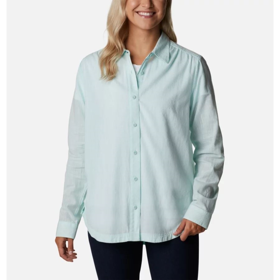 Columbia Women's Camp Henry III Long Sleeve Shirt Icy Morn Chambray
