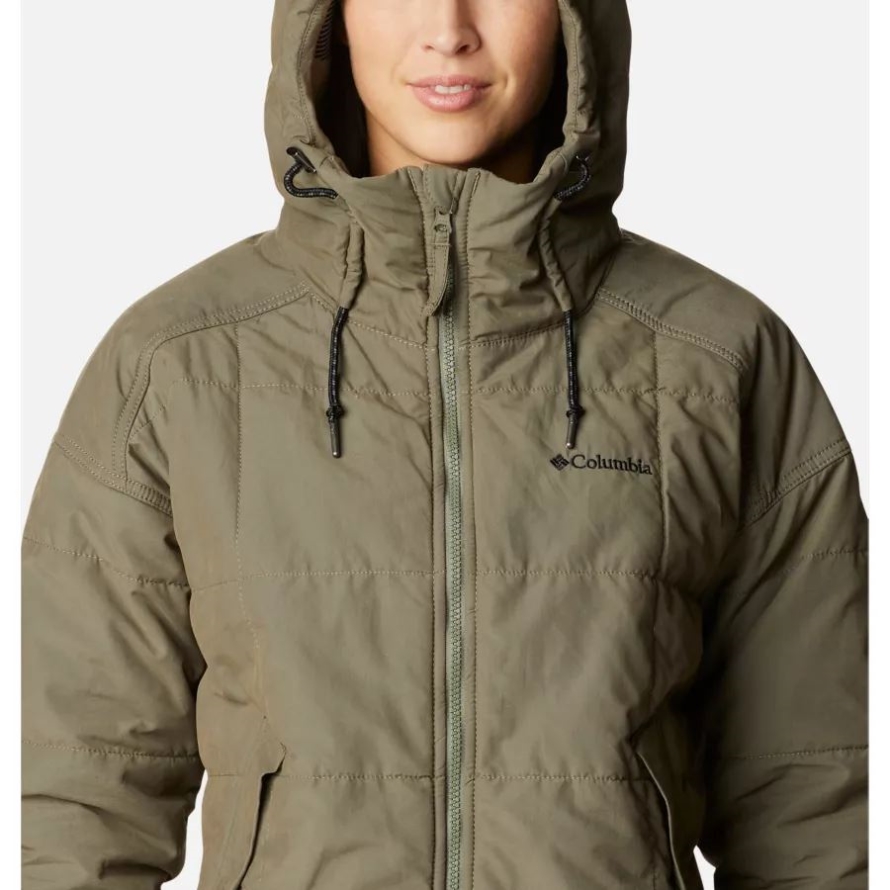 Columbia Women's Chatfield Hill Novelty Jacket Stone Green/Chalk Check Print