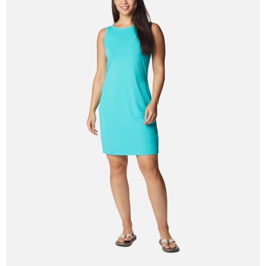 Columbia Women's Chill River Printed Dress Bright Aqua