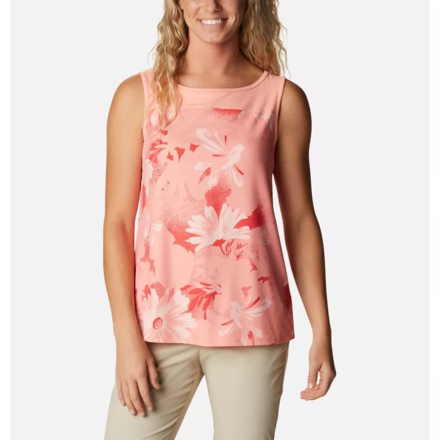 Columbia Women's Chill River Technical Tank Coral Reef Daisy Party