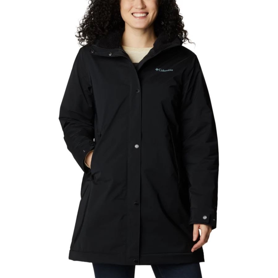 Columbia Women's Clermont Lined Rain Jacket Black