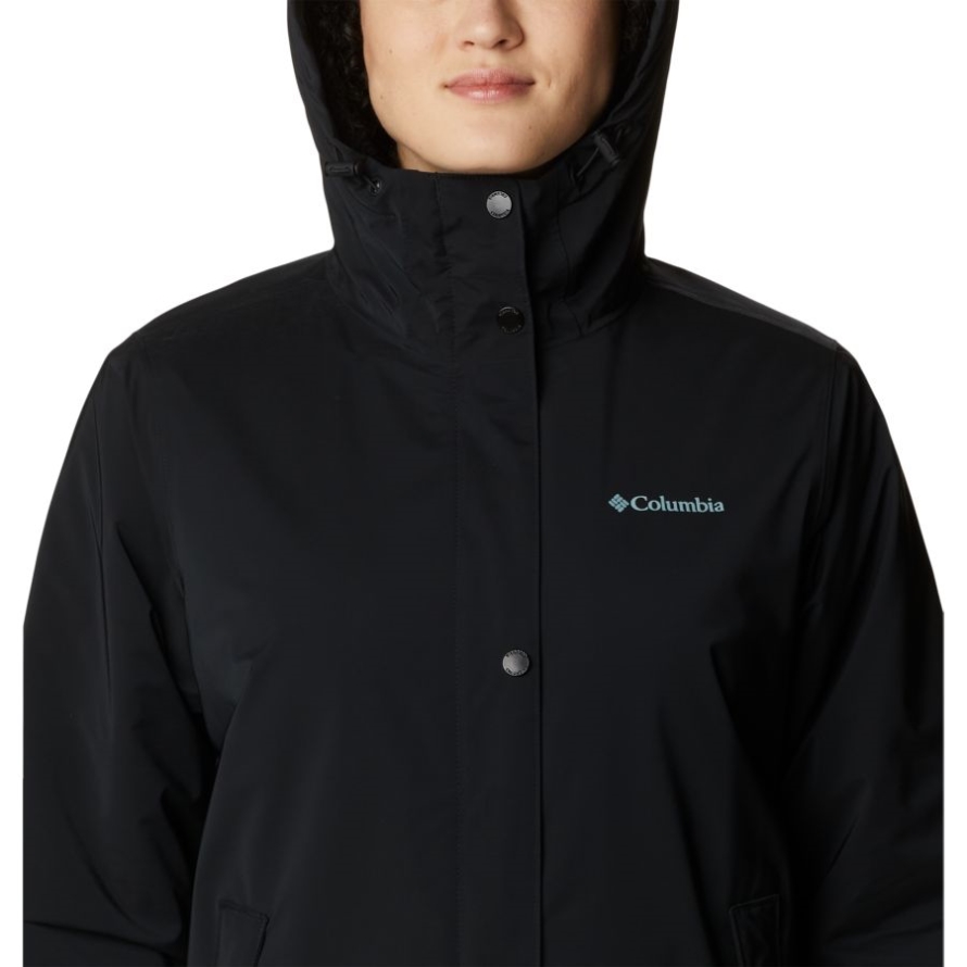 Columbia Women's Clermont Lined Rain Jacket Black