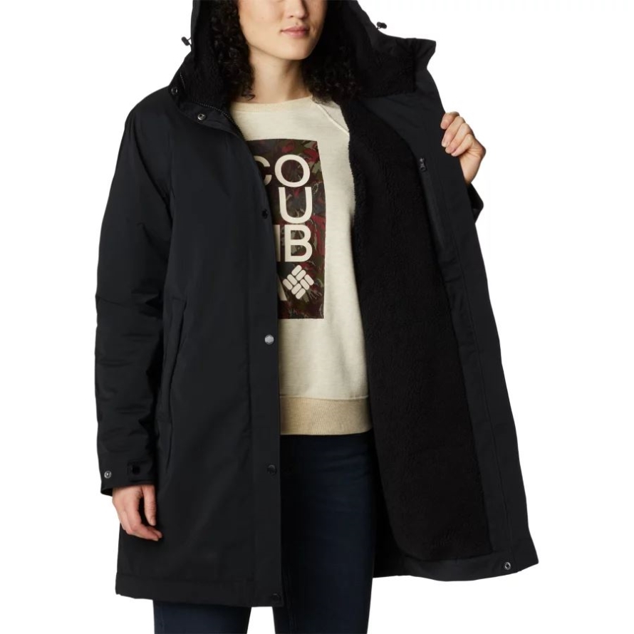 Columbia Women's Clermont Lined Rain Jacket Black