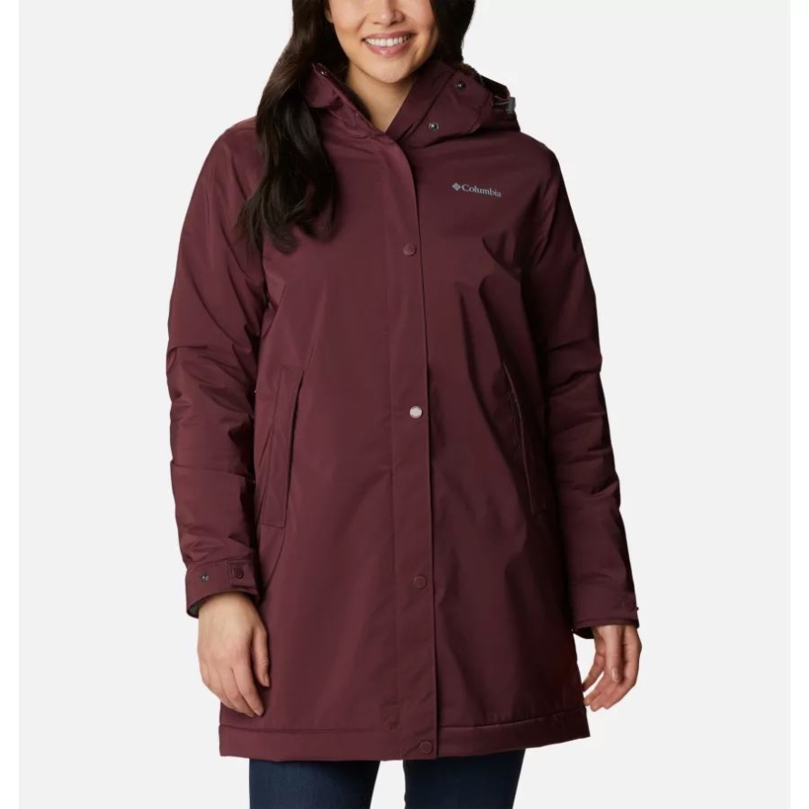 Columbia Women's Clermont Lined Rain Jacket Malbec