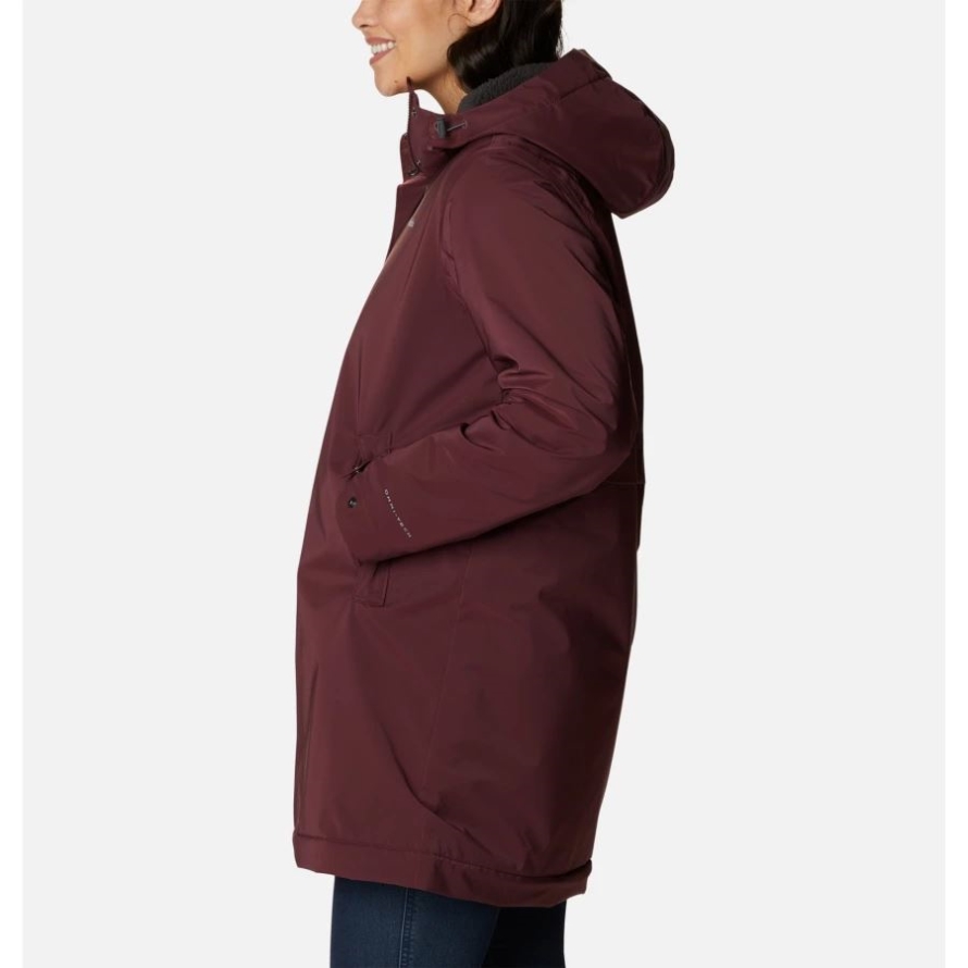 Columbia Women's Clermont Lined Rain Jacket Malbec