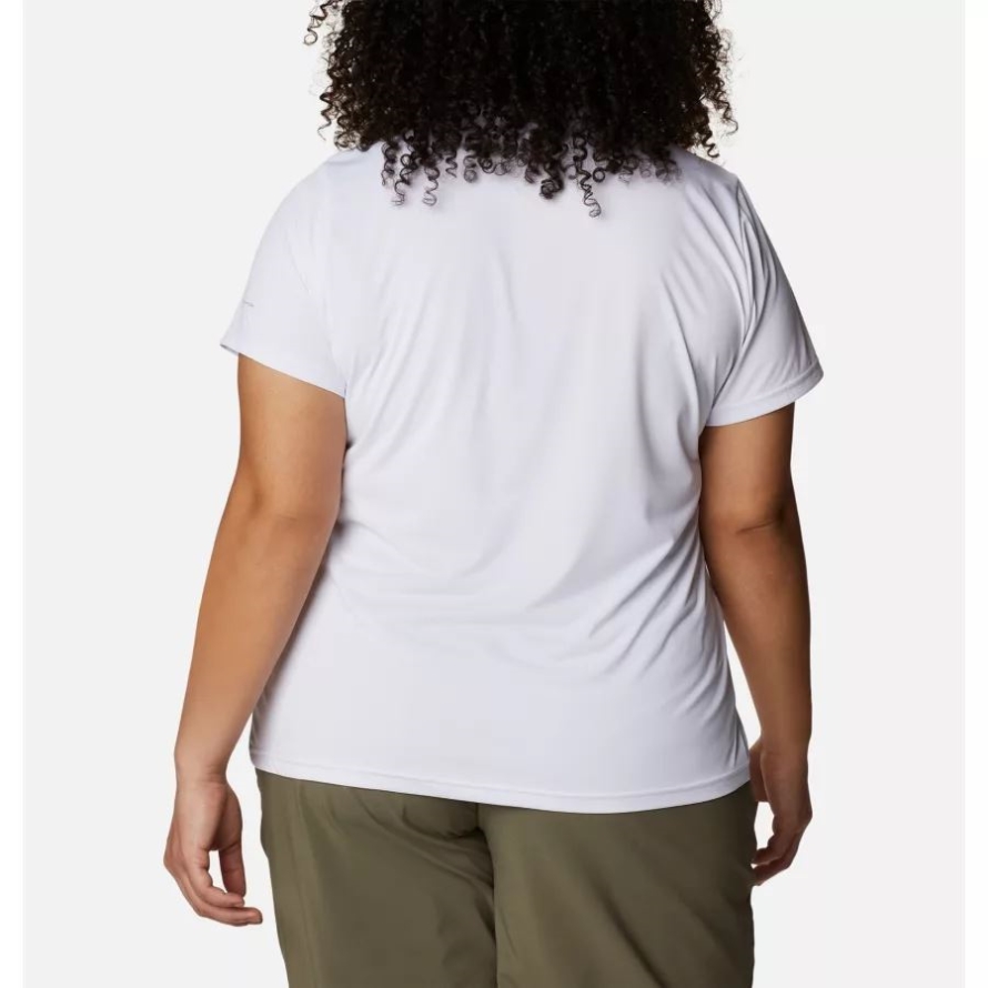 Columbia Women's Columbia Hike Short Sleeve Crew Shirt Plus Size White