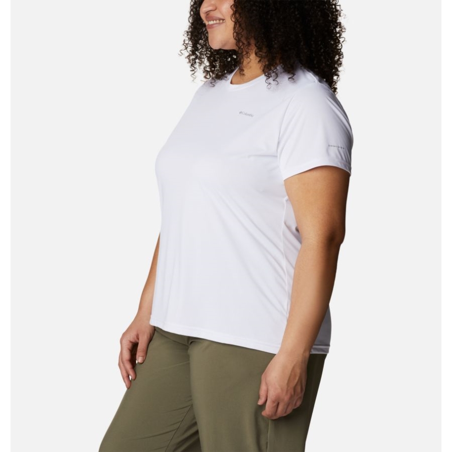 Columbia Women's Columbia Hike Short Sleeve Crew Shirt Plus Size White