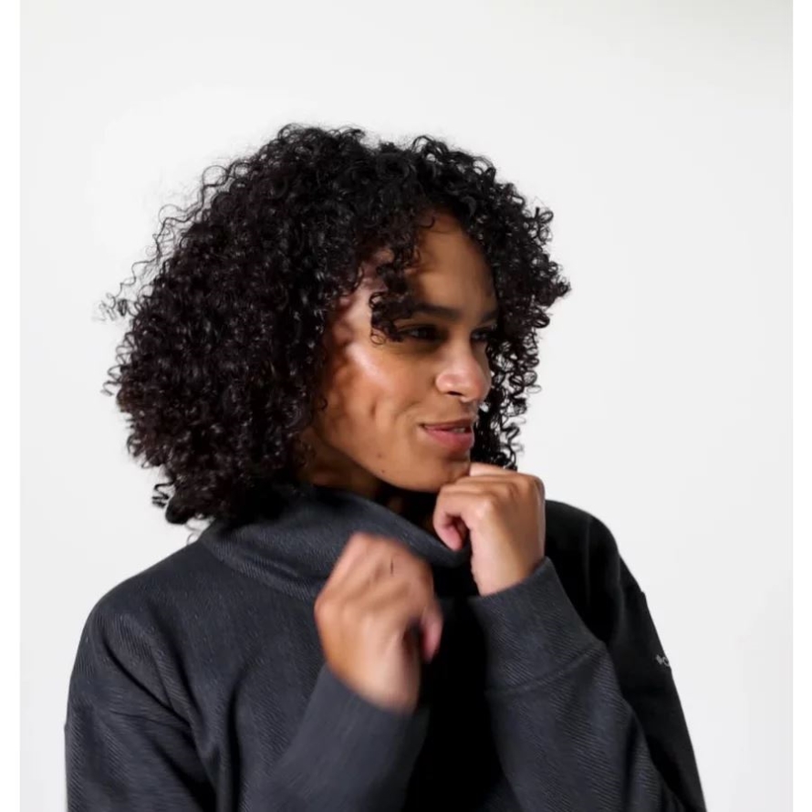 Columbia Women's Columbia Lodge Funnel Pullover Black Herringbone