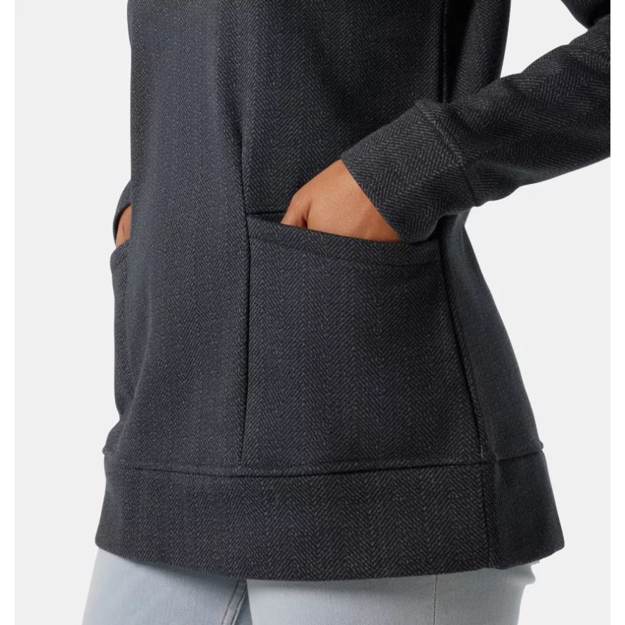 Columbia Women's Columbia Lodge Funnel Pullover Black Herringbone