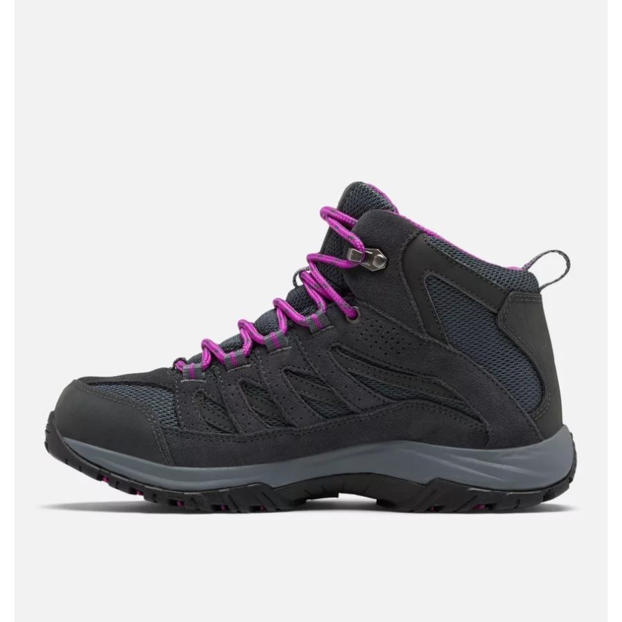Columbia Women's Crestwood Mid Waterproof Hiking Boot Graphite/Bright Plum