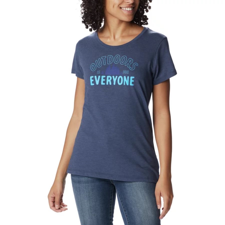 Columbia Women's Daisy Days Graphic T-Shirt Nocturnal Heather/Seek Outdoors