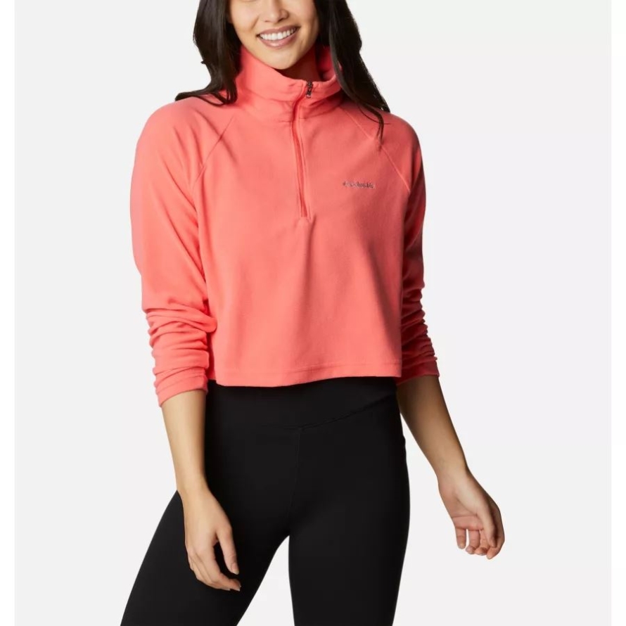 Columbia Women's Glacial Cropped Fleece Pullover II Blush Pink
