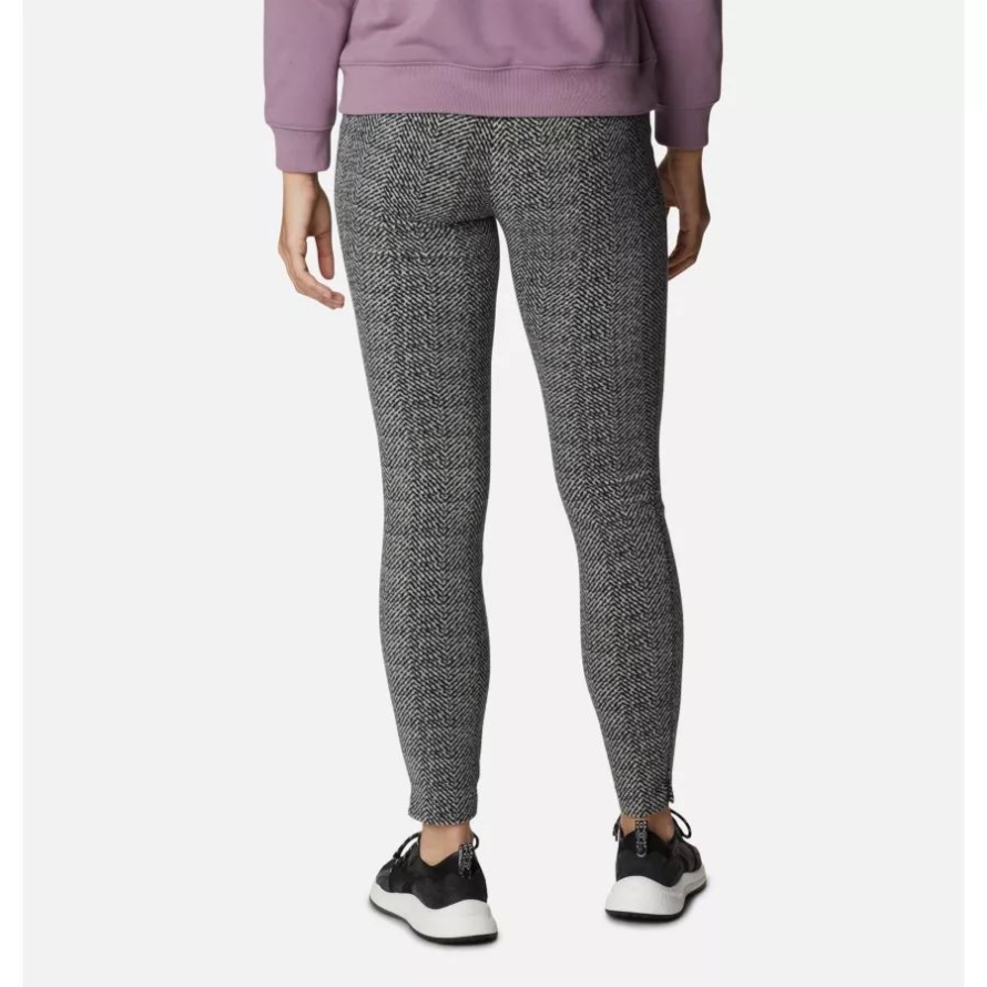 Columbia Women's Glacial Fleece Printed Leggings Black Herringbone Print