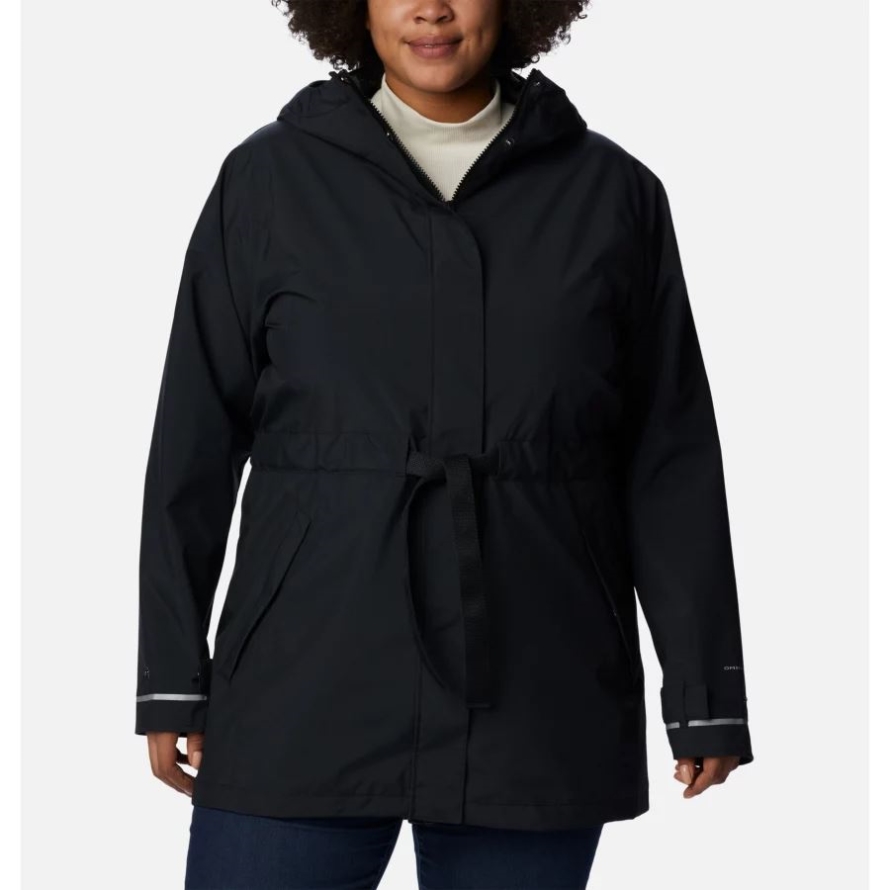 Columbia Women's Here And There Trench II Jacket Plus Size Black