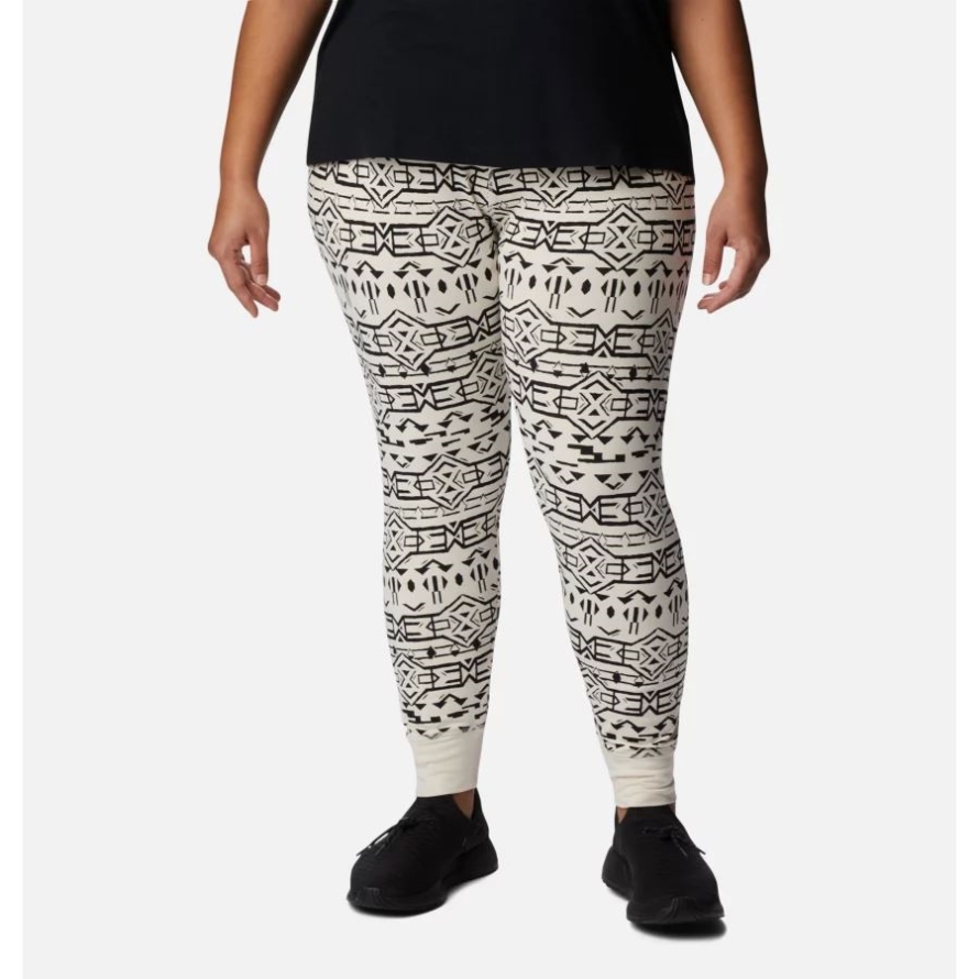 Columbia Women's Holly Hideaway Leggings Plus Size Chalk 80s Stripe