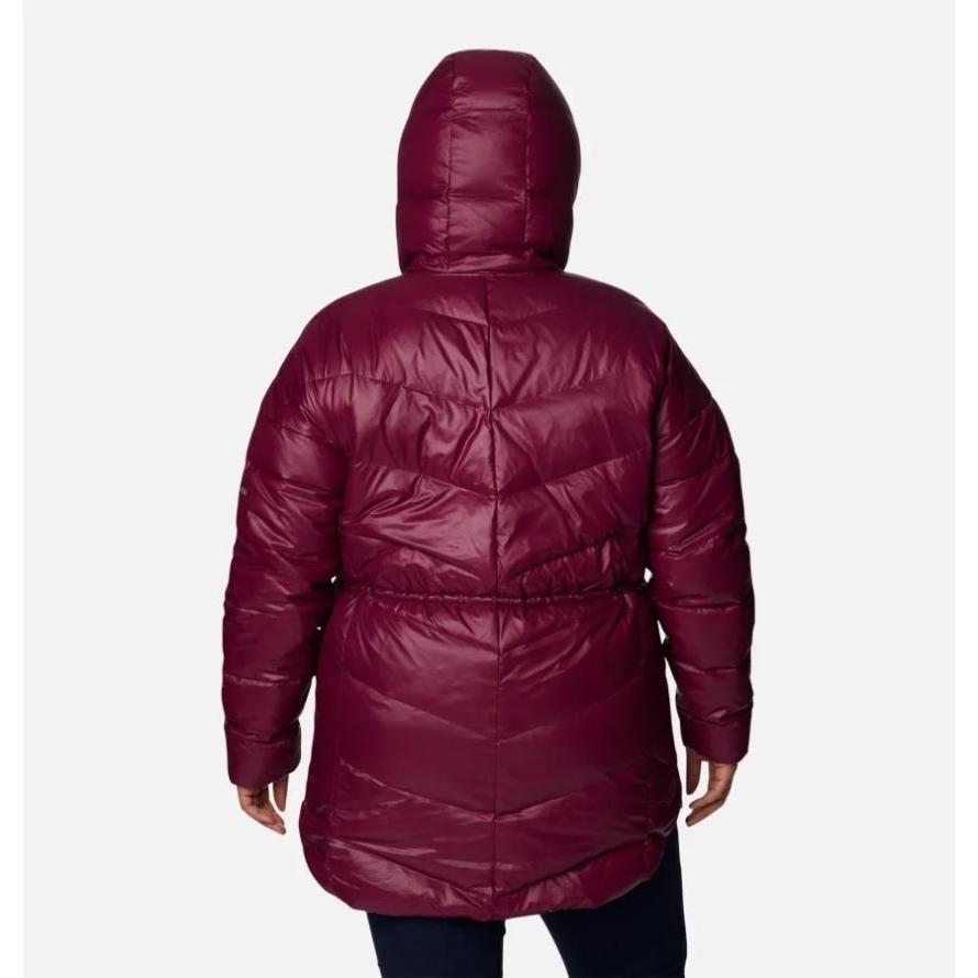 Columbia Women's Icy Heights II Down Novelty Jacket Plus Size Marionberry Gunmetal