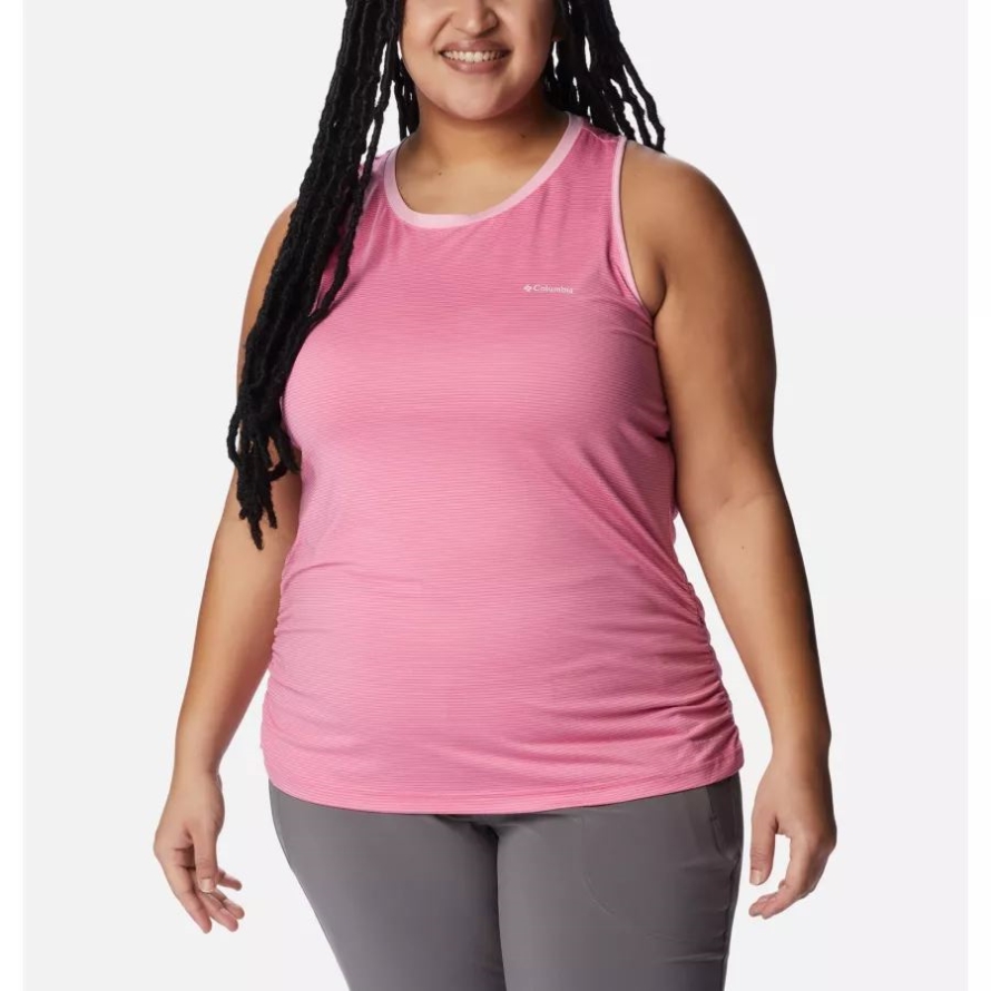 Columbia Women's Leslie Falls Tank Plus Size Wild Rose