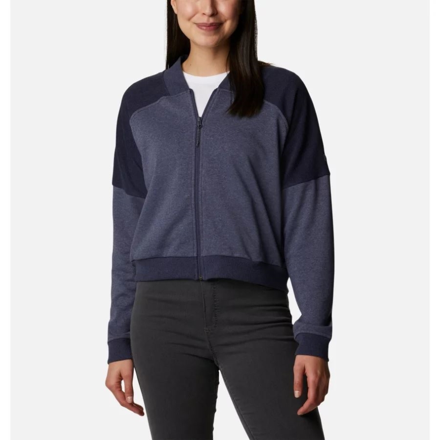 Columbia Women's Lodge French Terry Casual Jacket Nocturnal Heather