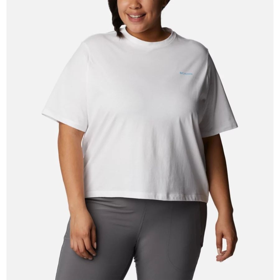 Columbia Women's North Cascades Graphic T-Shirt Plus White/Explore NP Graphic