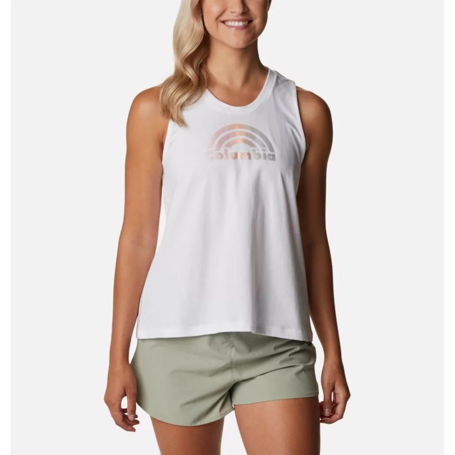 Columbia Women's North Cascades Tank White/Rainbow Shimmer
